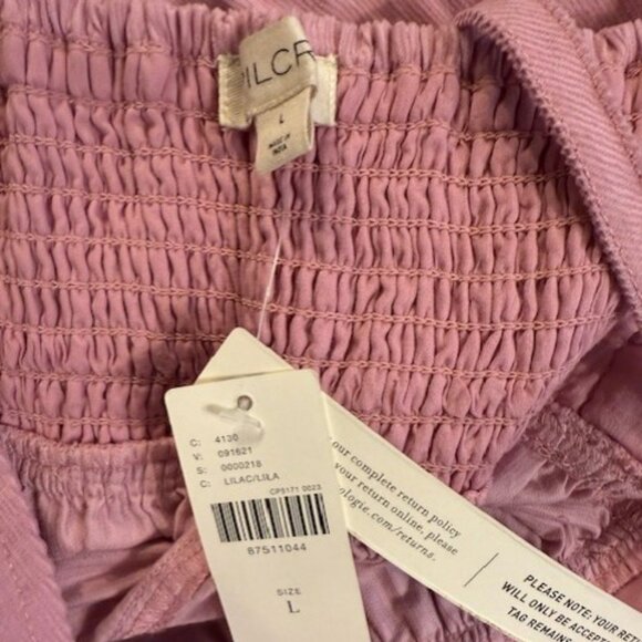 Pilcro Square-Neck Bubble Gum Pink Corduroy Babydoll Mini Dress - Picture 15 of 16